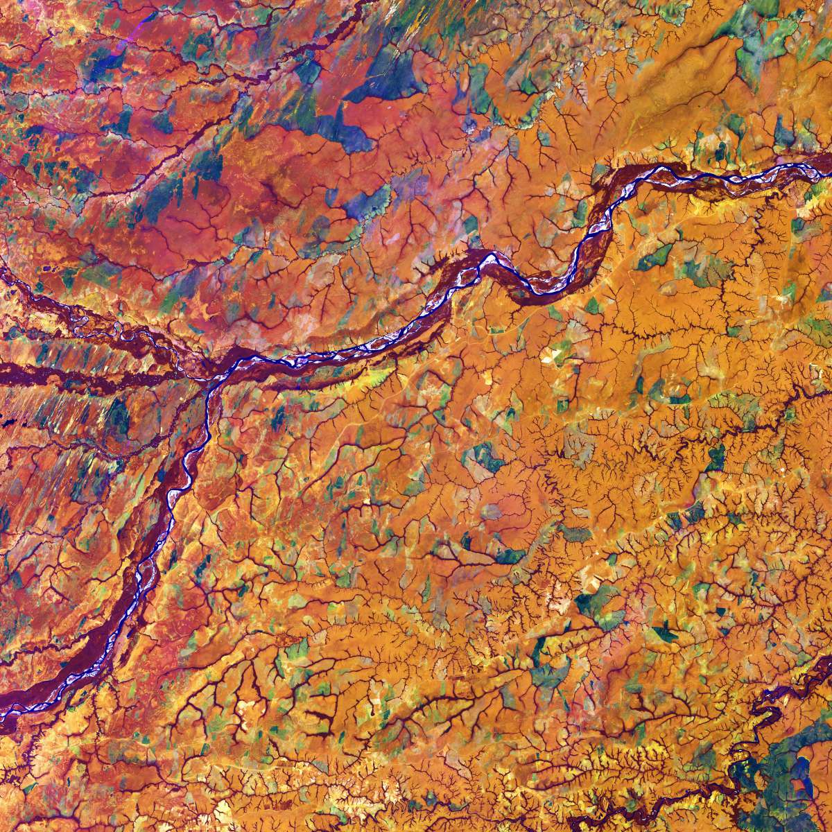 Experience the breathtaking beauty of the Nile Delta through an abstract painting inspired by satellite imagery. This striking artwork showcases swirling patterns of red, blue, and yellow, capturing the dynamic interplay of colors that mirror the natural elements and weather phenomena. Perfect for use in travel blogs, environmental projects, or modern art displays, this piece invites viewers to explore the rich tapestry of the earth from a unique perspective.
